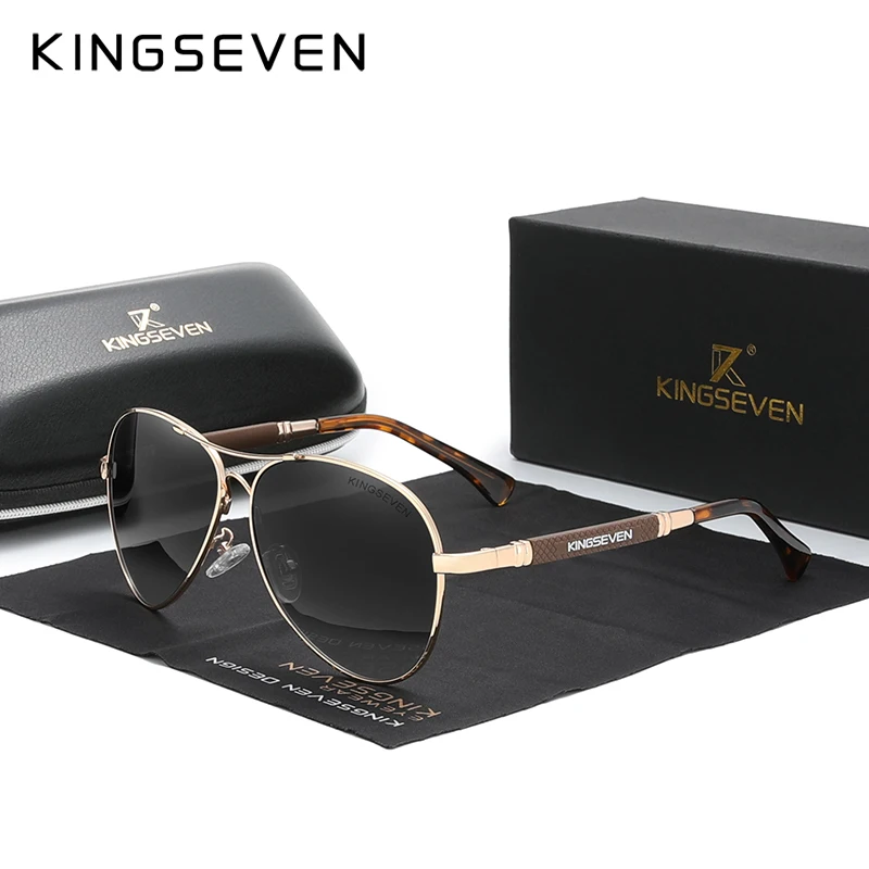 KINGSEVEN Neue Trend Qualität Titan Legierung männer Sonnenbrille Polarisierte sonnenbrille Frauen Pilot Spiegel Brillen Oculos de sol