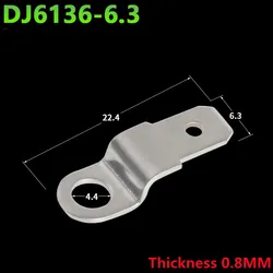50/100pcs Ladder type Speaker terminal 6.3 Screw Hole 4.4MM Thickness 0.8MM Connector Plug Spring