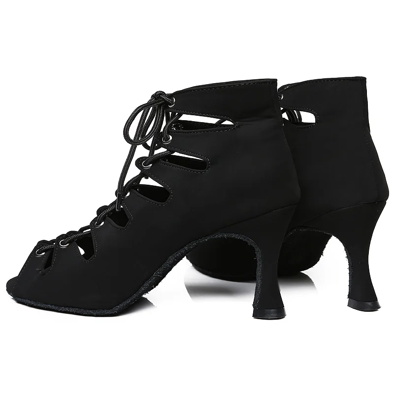 Chaussures de danse de salon pour femmes, bottes de salsa, chaussures de bachmi pour dames, chaussures de phtaline latine, noir et rouge, offre