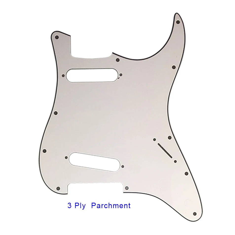 Pleroo Custom Guitar Parts - For USA\\ Mexico Fd Strat 72\' 11 Screw Hole Standard SS  St Scratch Plate Multi Color Choice