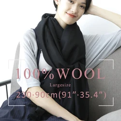 Big Wool Scarf Women Winter Luxury Brand Long Scarfs for Ladies Fashion Poncho Scarves Women 2019 White Warp Shawls and Wraps