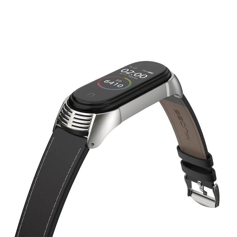 Xiaomi mi band 5,6用ストラップ,mi band4およびmiband3およびmiband5および6用の本革ブレスレット