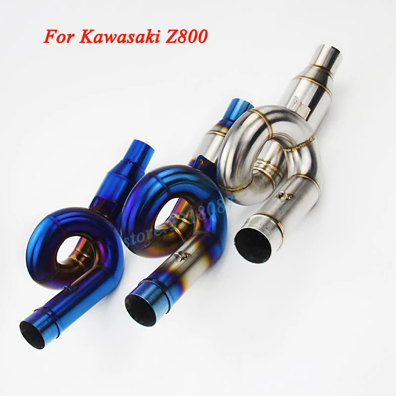 

Motorcycle Exhaust Middle Pipe Muffler Link Pipe Full System Modified Motorbike For Kawasaki Z800 Ninja800 Support Customization