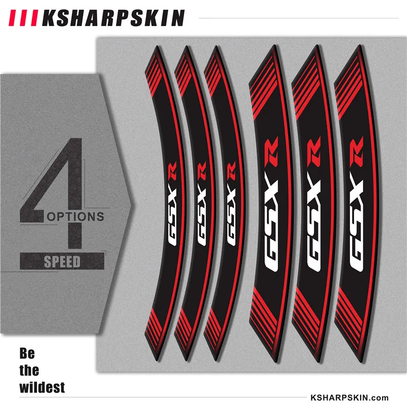 

New motorcycle 8X personality creative inner circle applique wheel is especially suitable for SUZUKI GSXR