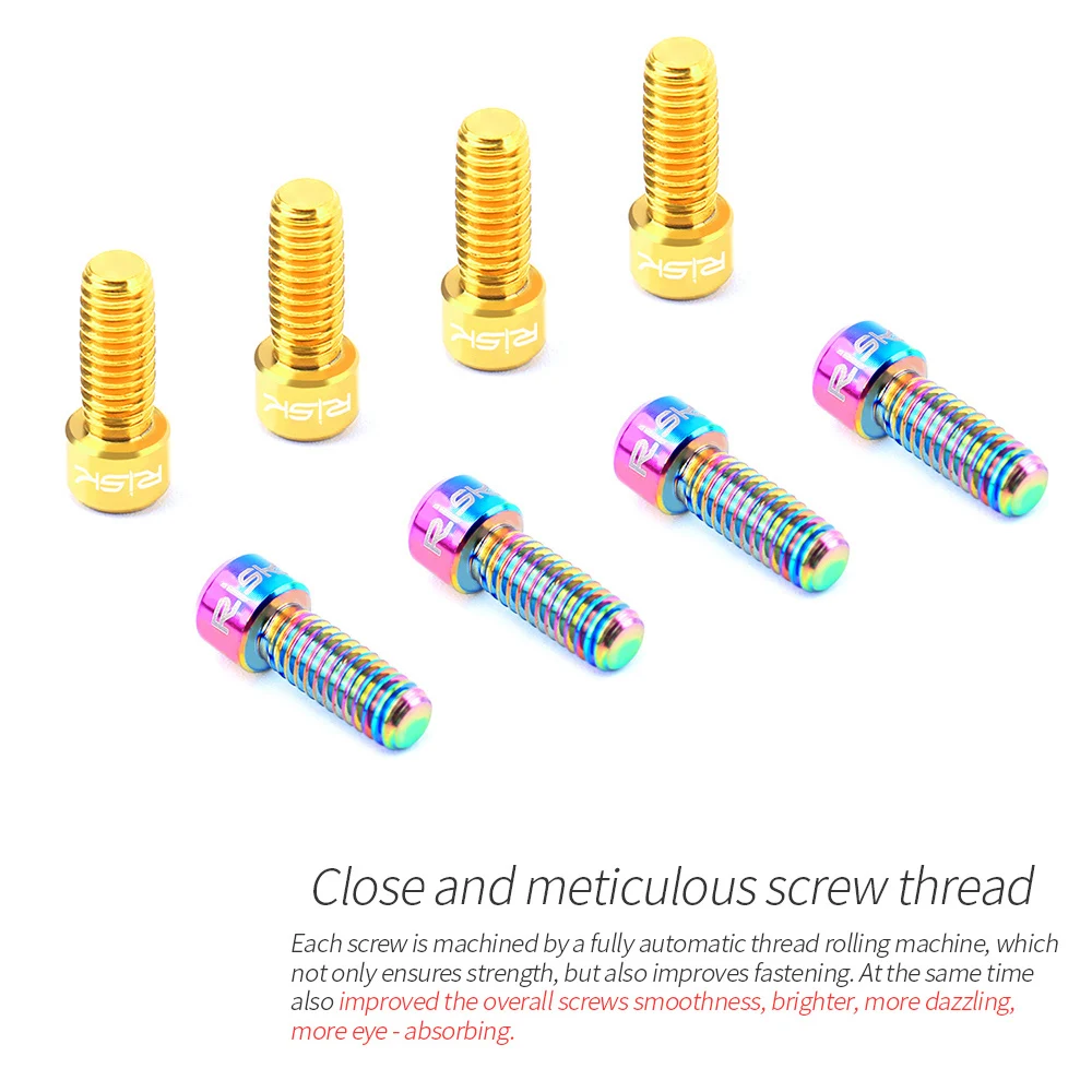 RISK M4*13.5 / M4x20 mm Titanium Alloy Bike Front / Rear Derailleur Bolts for MTB Bicycle XT X7 X9 Shift Adjustment Screw