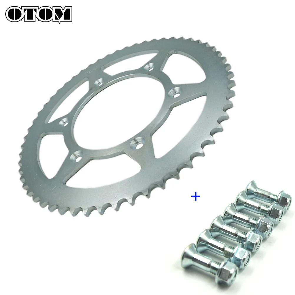 OTOM Motorcycle Steel Chain Rear Sprocket Wheel Disc Plate For HONDA CR125R CRF230L XR400 XR650R CR500 Beta Motor Motocross Part