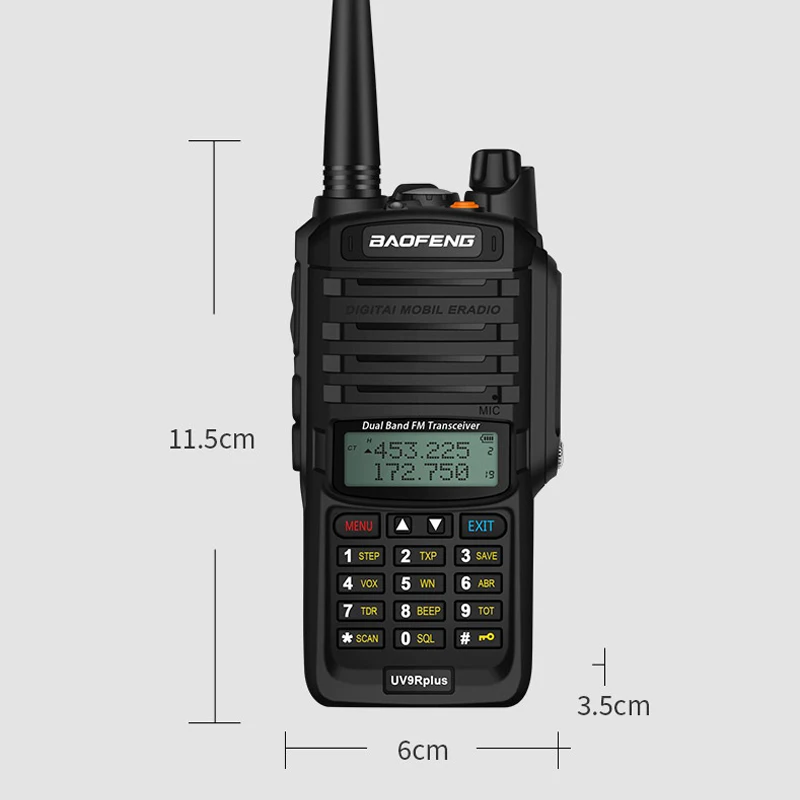 Imagem -02 - Plus Walkie Talkie Portátil Transceptor Ip67 à Prova Dágua Dual Band 8000mah 15w Alta Potência Rádio Bidirecional para Fuzileiro Naval Baofeng-uv-9r