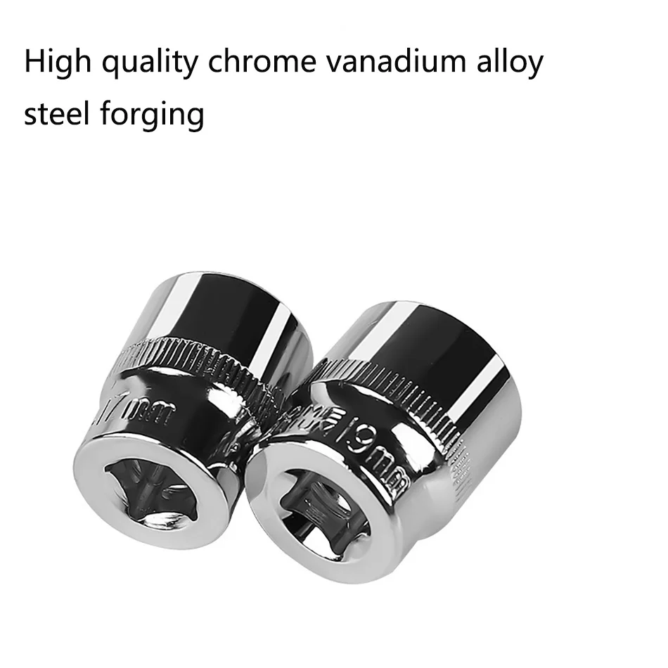 Inch7-22mm de manga de seis ángulos, herramienta de mano de reparación de automóviles, conversión de cabello, llave de tubo profundo hexagonal,