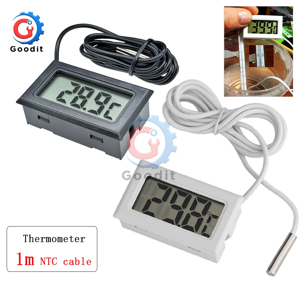 

1pcs Mini LCD Digital Thermometer Sensor for Freezer Temperature Meter -50~110 degree Refrigerator Fridge Thermometer Gauge