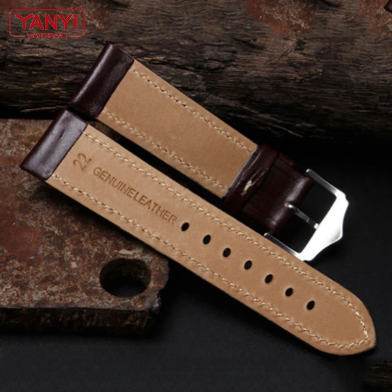 Genuine leather bracelet handmade watchband 18 21 20mm 22mm watch band green blue color Wrist watch strap wristwatches wholesale