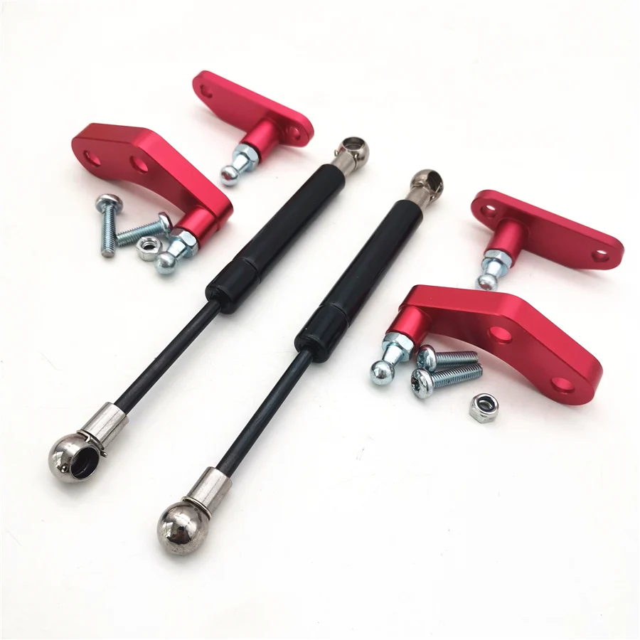 Picture 7: For Can-Am Maverick X3 2017-2020 Black & Red Aluminum Anodized Door Opener Kits