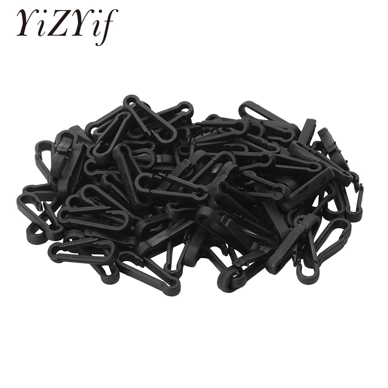 

100Pcs Plastic Clip Hooks Bag Pats Hooks Mini Carabiner Buckle Paracord Backpack Straps Bag Parts backpack strap hooks