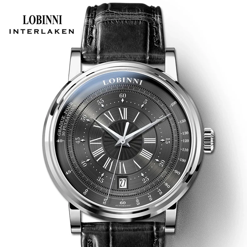 LOBINNI Men's Mechanical Watch Seagull movement Male Sport Watch Switzerland Luxury Automatic Watch reloj hombre Dropship