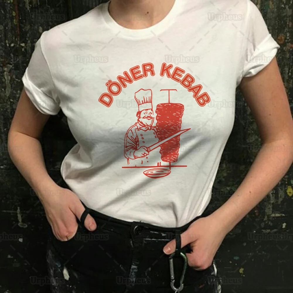 Newest Fashion Doner Kebab Tshirt Funny Kebab Top Shirt Tees 100% Cotton Material