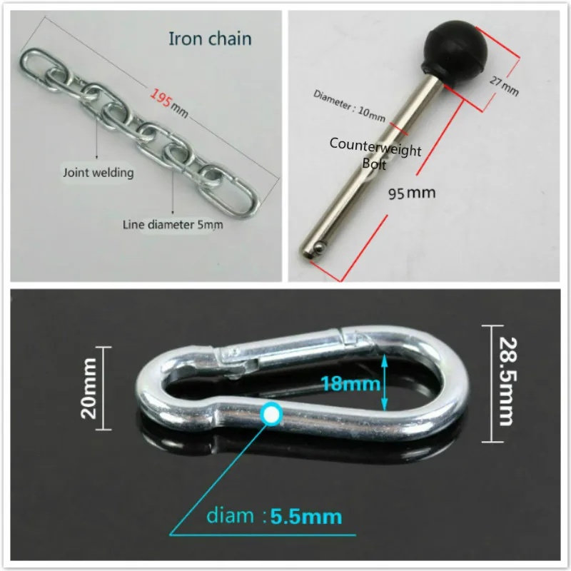 Counterweight Bolt Pin Metal Chains Screws Pumpkin Keys Fitness Equipment Joints Anaerobic Practice Wire Wire Iron Chain