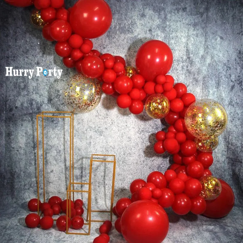 

18Inch Big Red Latex Balloons Gold Confetti Balloon for Birthday Wedding Decorations Party Decor Supplies