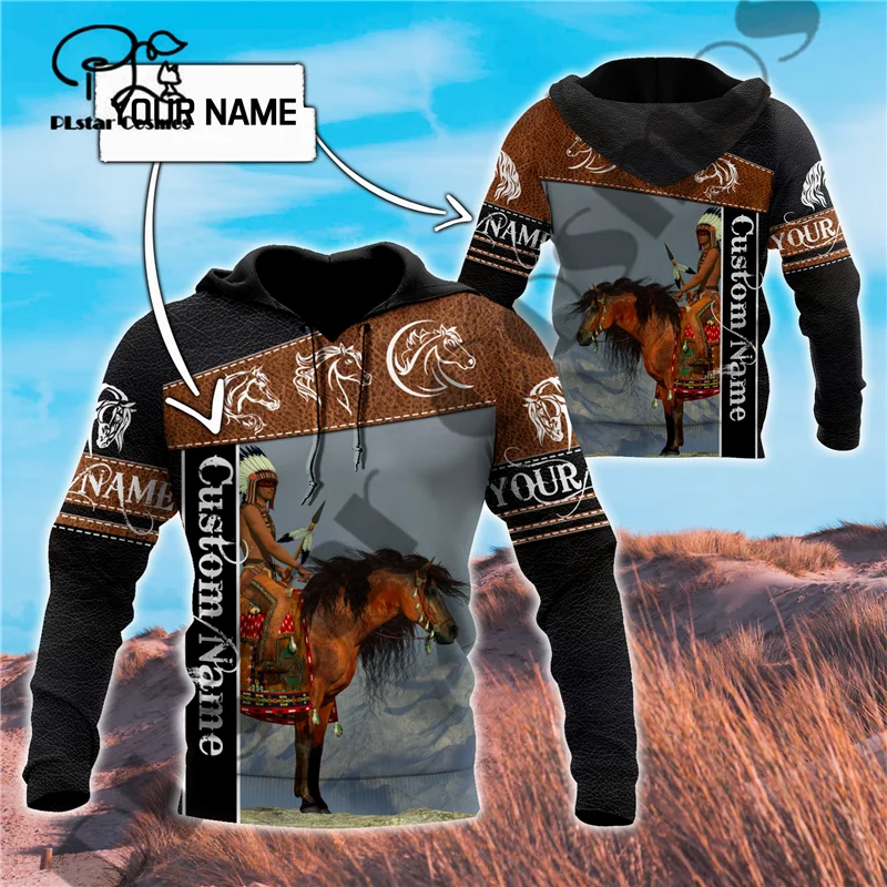 PLstar Cosmos 3Dprinted Newest Horse Animal Lover Custom Name Harajuku Casual Streetwear Unique Unisex Hoodies/Sweatshirt/Zip -3