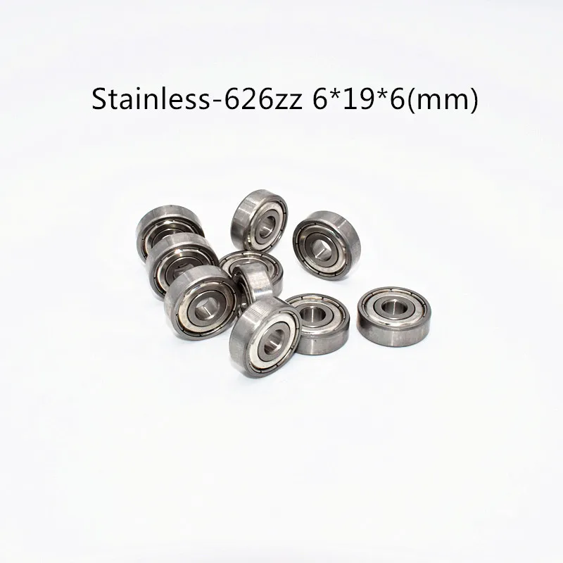 

S626ZZ Bearing 6*19*6 mm ( 10PCS ) ABEC-5 Stainless Steel Ball Bearings metal sealed S626Z S626 Z ZZ