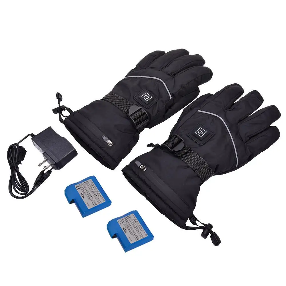 Motorcycle Heated Gloves 7.4V 2600/300mAh Lithium Battery Waterproof Warm Keeping Thermal Heat Gloves For Sports Skiing Riding