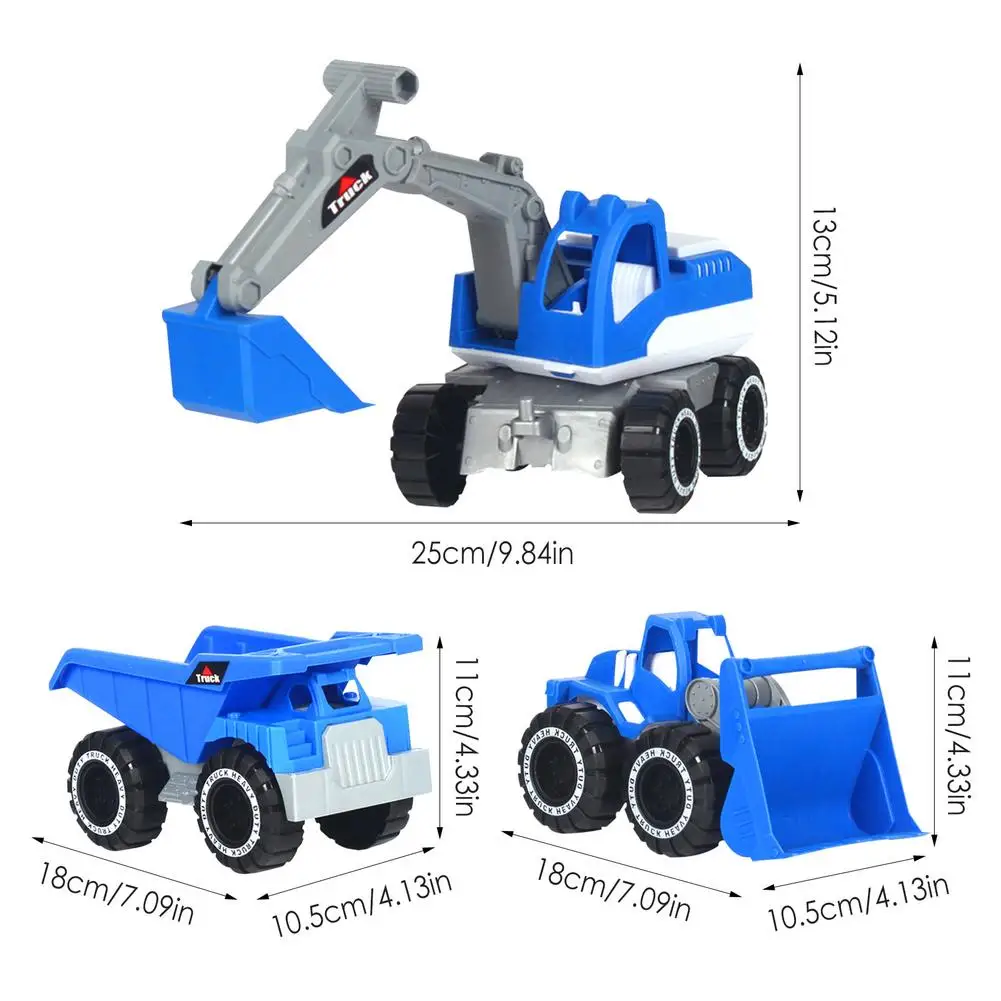 3ชิ้น/เซ็ตวิศวกรรมการก่อสร้างรถบรรทุกรถ Building Excavator รถบังคับวิทยุ Beach Bunker ของเล่นเด็กของขวัญวันเกิด