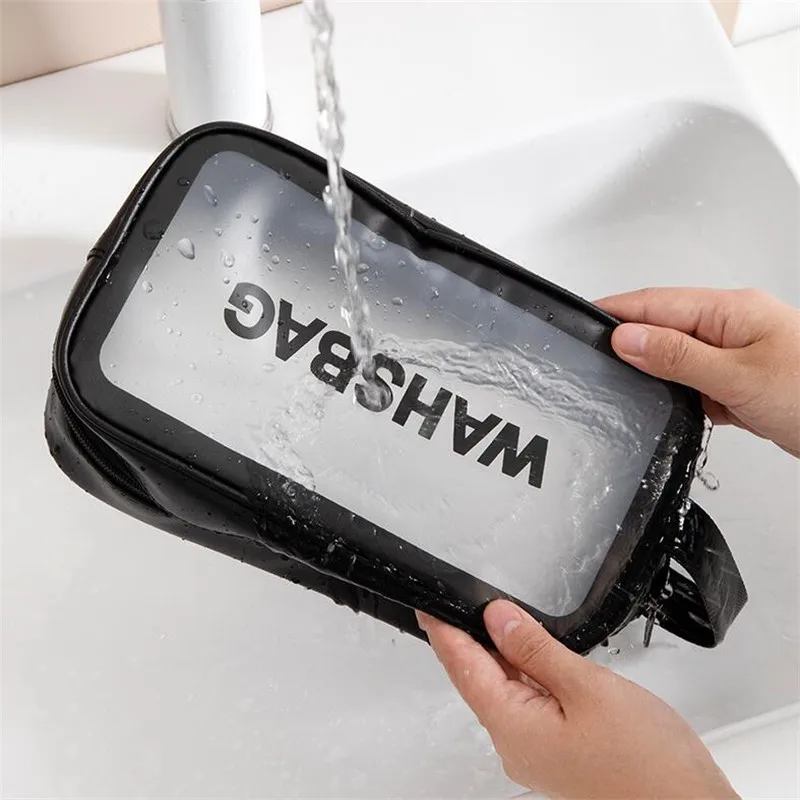 Makeup Bag INS Large-Capacity Portable Travel Wash Bag Transparent Waterproof Skin Care Storage Box Large Cosmetic Organizer