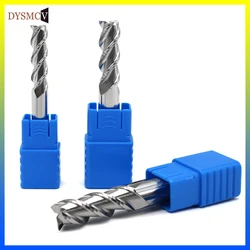 HRC50 Aluminum Tool Milling Cutter Three Flute Endmill For Aluminum Copper Wood Metal Cutter End Mill 4/6mm Lathe Machining Tool