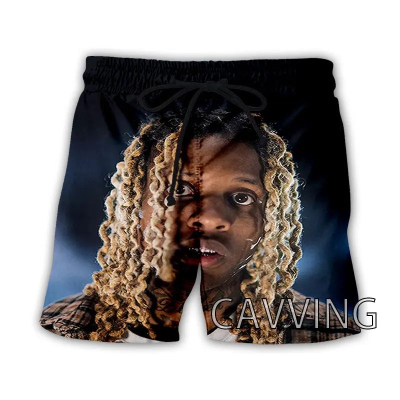 CAVVING 3D Printed Rapper Lil Durk Summer Beach Shorts Streetwear Quick Dry pantaloncini Casual pantaloncini in felpa per donna/uomo