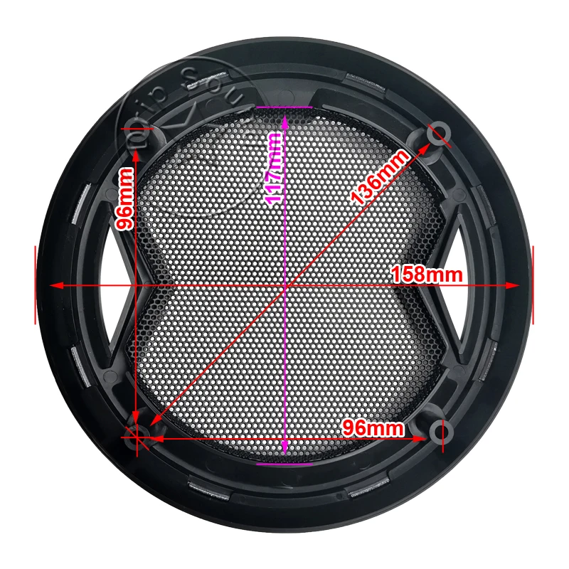 Per copertura della griglia dell'altoparlante da 5 pollici 159 mm Rete di protezione della griglia in rete metallica circolare decorativa audio di alta qualità