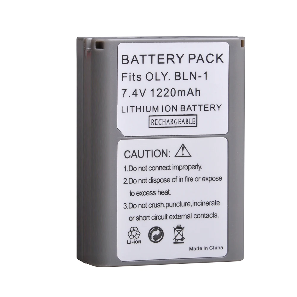 1220mAh PS-BLN1 BLN-1 Battery+LED Dual Charger with Type C Por for Olympus OM-D E-M1 E-M5 Mark II PEN-F E-P5 EM1 EM5 PENF EP5