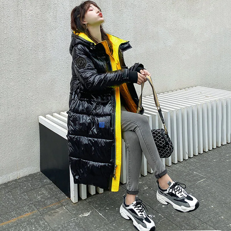 New Winter Jacket Coat Women Hooded Long Down Parka Mujer Thick Warm Cotton Padded Parkas Woman Plus Size Windbreak Coat