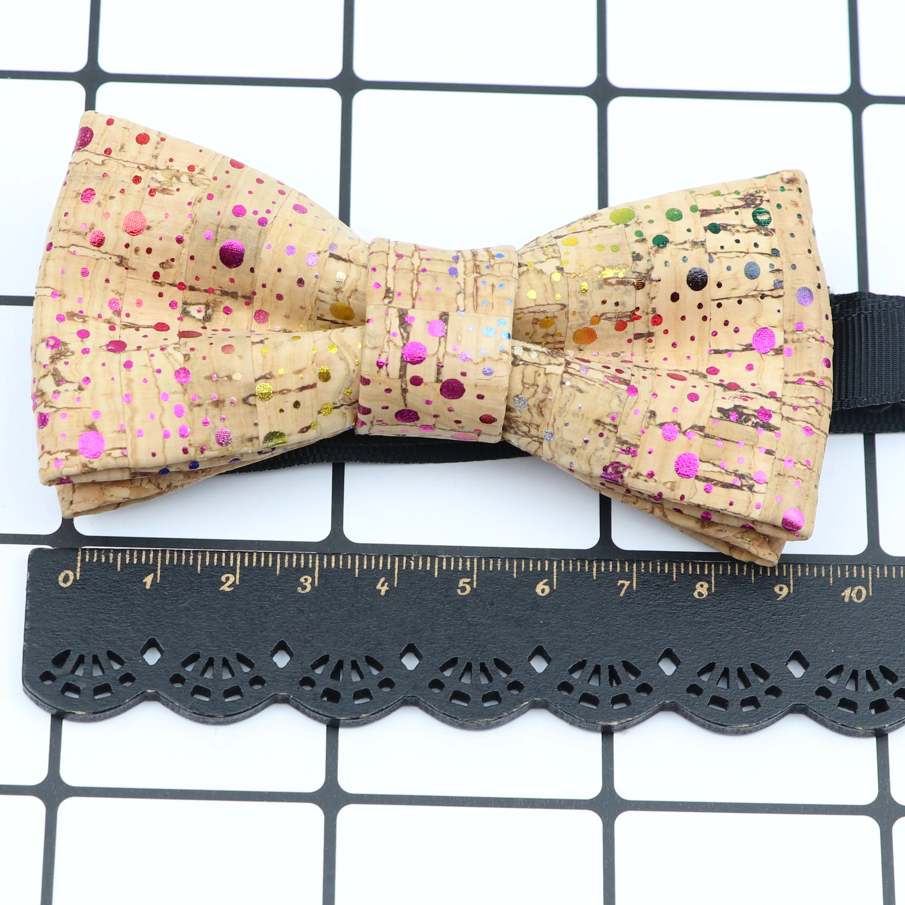 New Design Cork Wood Fashion Parent-Child Bow Ties Novelty Handmade Solid Neckwear Wedding Party Gift Accessories Men Bowtie