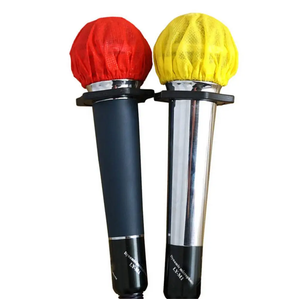 Cubiertas de micrófono no tejidas desechables, 100 Uds., para escenario, KTV, Bar, entrevista