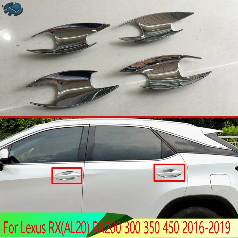 

Для Lexus RX (AL20) RX200 300 350 450 2016-2020 ABS Хромированная дверная ручка Чаша Крышка Чаша полость отделка вставка защелка молдинг Гарнир