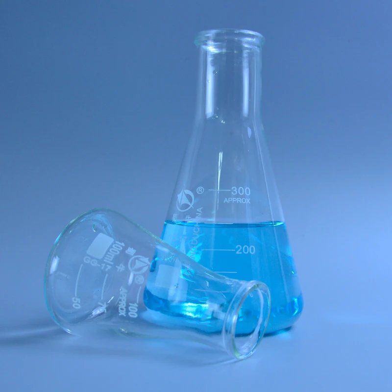 1 PC Conical Glass Flask High Borosilicate Glass Erlenmeyer flask triangular Bottle Lab or Kitchen tools 50 ML To1000ML