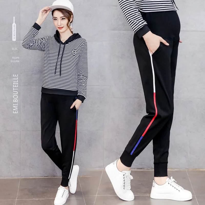 

Maternity For Pregnancy Trousers Elastic Abdominal Haren Pants Prop Belly Clothing Spring Sports Casual Pregnant Pants