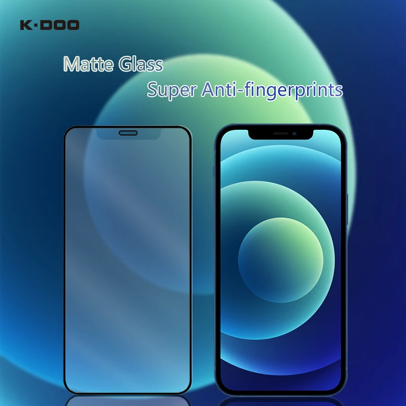 

K-DOO AG Matte Glass Tempered Protector,Anti-Glare,Super Anti-Fingerprints,Smooth Clear Film for iPhone 12,12Mini,12pro,12Promax