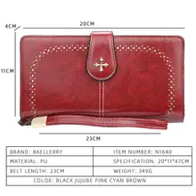 Large engraved women's wallet in PU leather #2