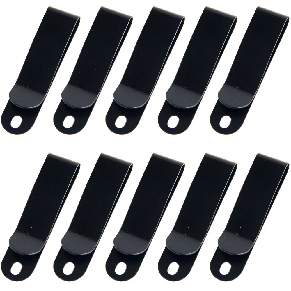 10PCS/LOT Black Kydex Holster Quick Clips Tactical Sheath Holster Metal Belt Clip Small Handy Spare Part