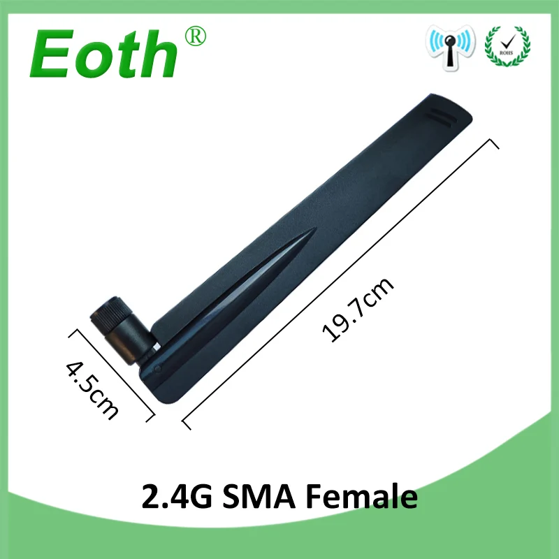 2pcs 2.4GHz antenna  RP-SMA Connector real 8dBi WiFi Antenna 2.4 ghz antena wi fi antenne 2.4g Aerial IOTwi-fi Wireless Router