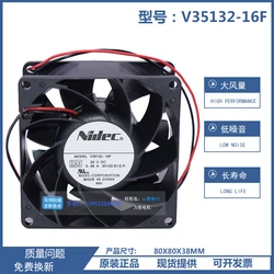 Original V35132-16F Inverter Gale Volume Fan 8038 24V 0.45A 8CM Axial Cooling Fan