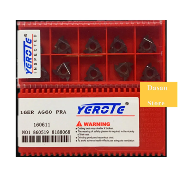 超硬インサート16erag60 prc ag55 a60 a55 g55 g55 g60 16r,炭化糸インサート,外部工作機械用,10個