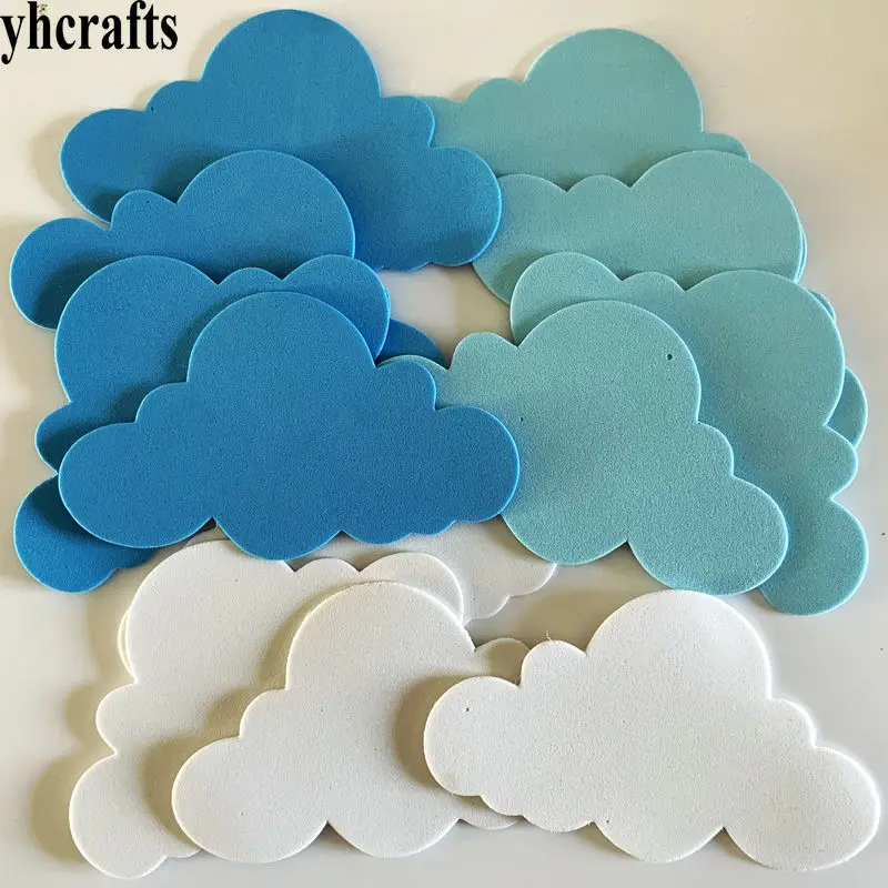 Foam Cloud without Stickers, Early Learning, Educational Intelligence, DIY crafts, Wall Book, Ornament, Kids, OEM, 1Bag /Lot