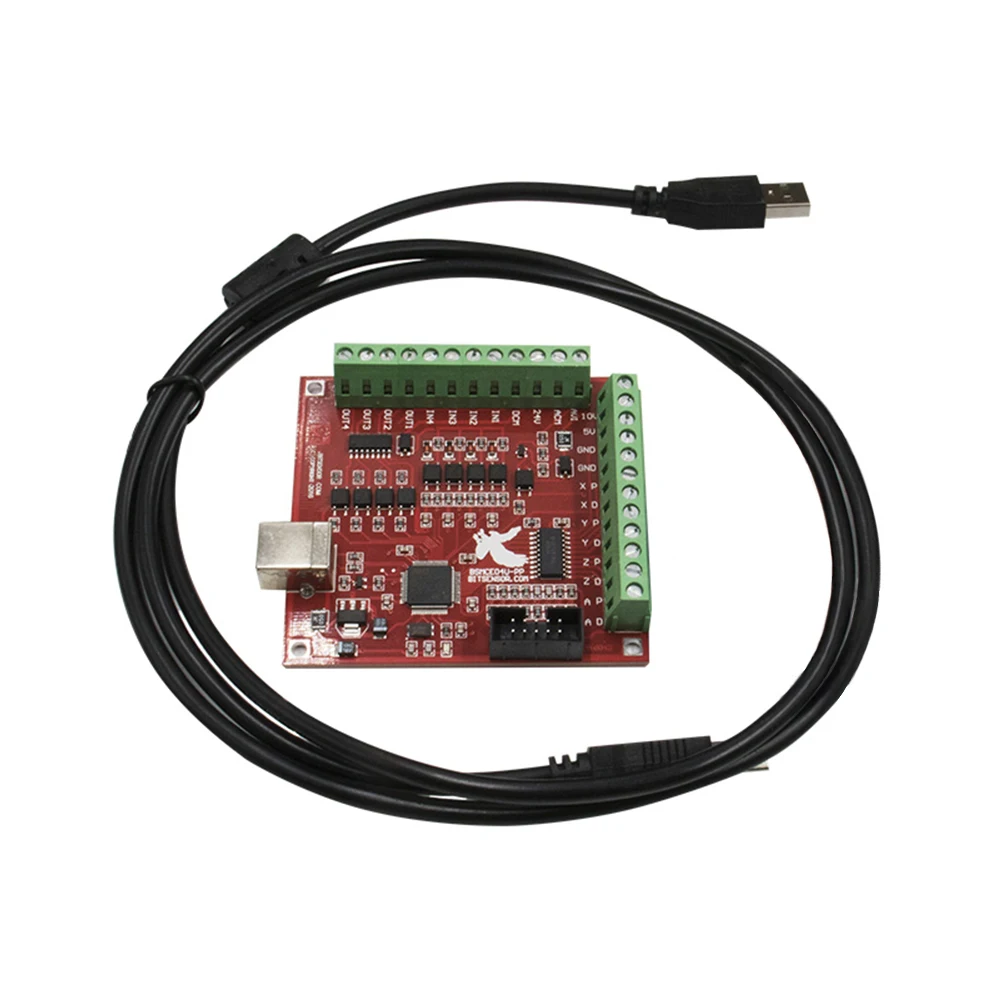 Eu warehouse CNC controller board 1 pcs 4axis MACH3 motion card+1 pc USB cable+software with Installation software and tutorial