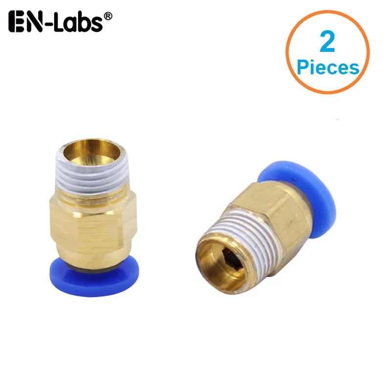 

PC4-01 Remote Pneumatic Connectors For E3D V6 V5 J-head Bowden 1.75mm 3mm PTFE Tube Quick Coupler Fit Hotend 3D Printer-2PCS