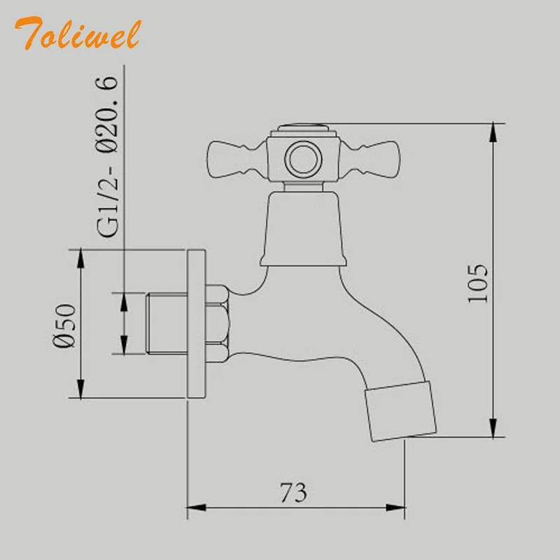 Imagem -03 - Torneira de Latão Dourado para Parede Torneira de Água Fria para Cozinha e Jardim ao ar Livre