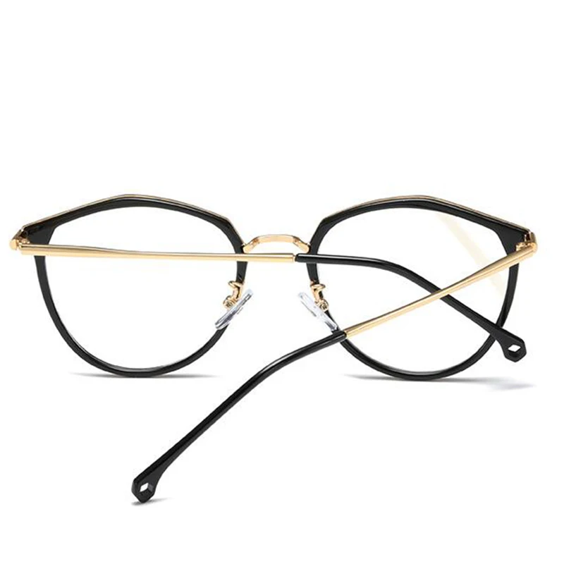 Metal Polygon Women Glasses Retro Irregular Mens Eyewear Clear Lens Eyeglasses Myopia Prescription  0 -0.5 -0.75 -1.0 To -6.0