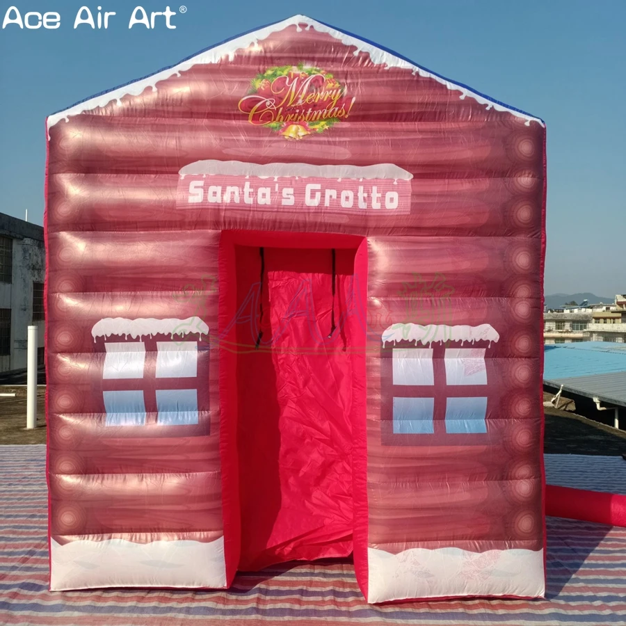 Hot sale inflated house tent ,Xmas decoration inflatable santa grotto tent for Christmas