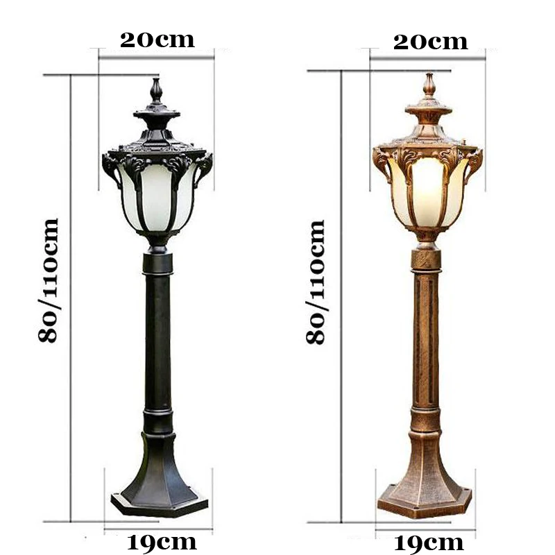 European Style Outdoor Waterproof Lawn Lamp Aisle Corridor Courtyard Landscape Lighting Home Garden Lawn Lamps