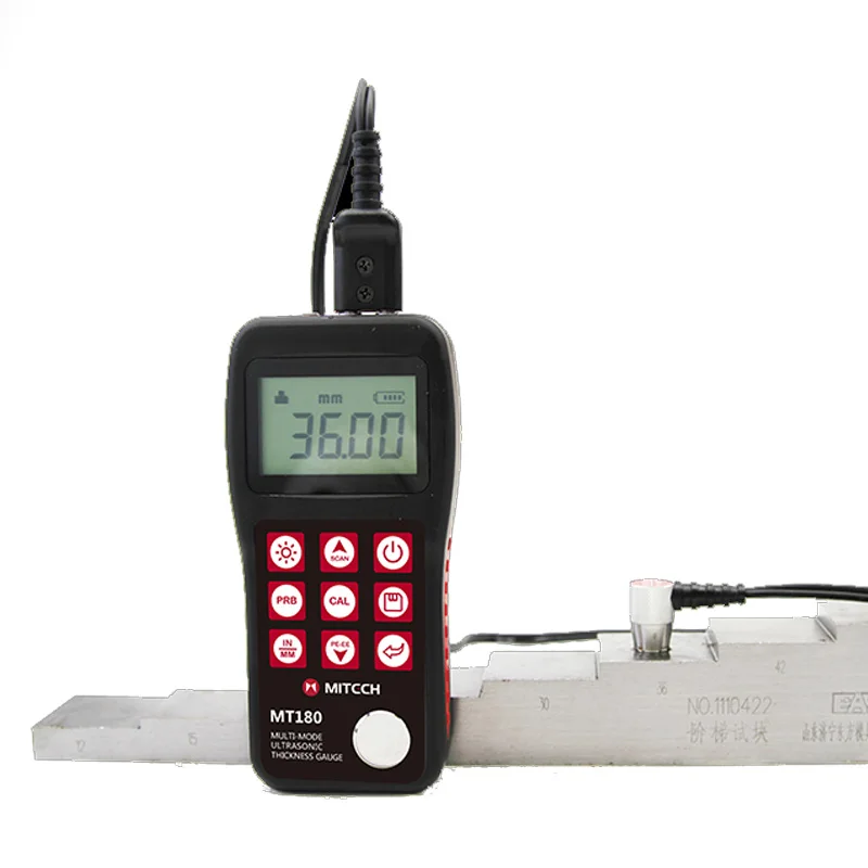 Digital MT180 PE EE two Measurement Through Coating Ultrasonic Thickness Gauge  (3--30)mm Thickness meter