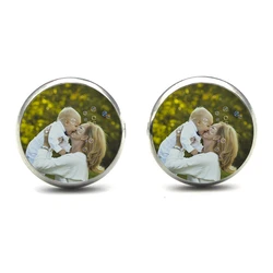 Private order Personality mother's earrings picture customization Baby Child Dad Mom Brothers Sisters Handmade Family photo